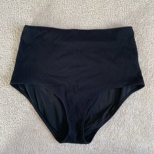 Aerie High Waisted Ribbed Bikini Bottom - Size Medium.